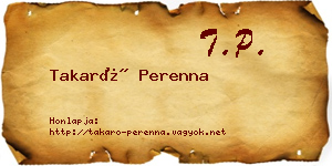 Takaró Perenna névjegykártya